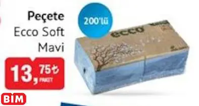 ECCO SOFT MAVİ PEÇETE ECCO SOFT MAVİ PEÇETE